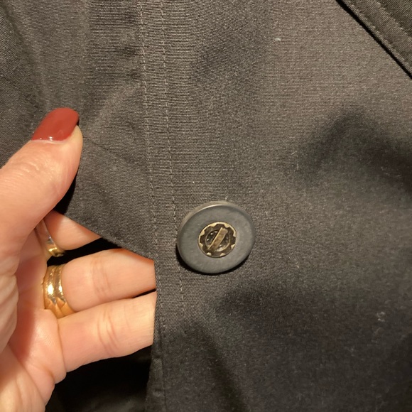 Vintage sequence lined black trench coat - Picture 5 of 5